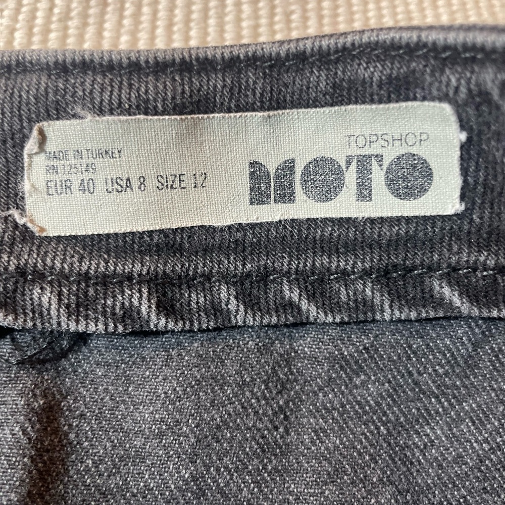COPY - Topshop Cross Stitch Embroidered Moto Skirt Size 8 - Picture 4 of 12